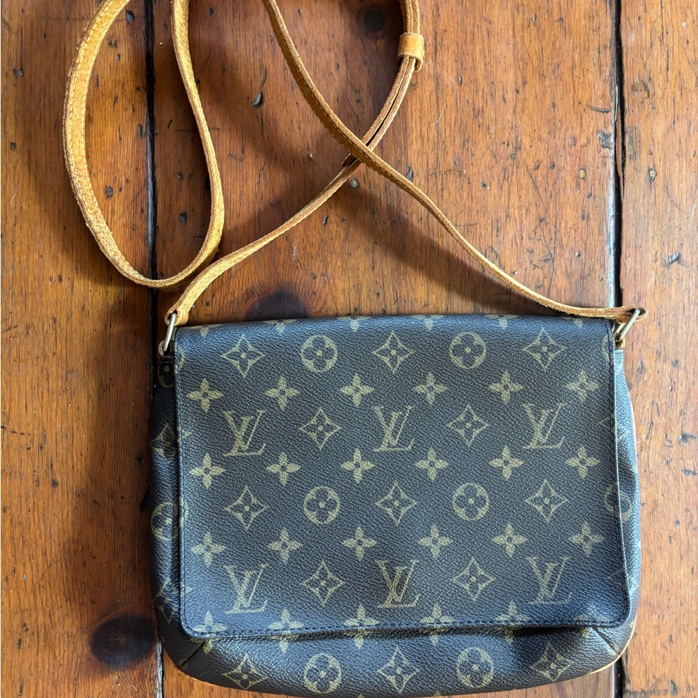Louis Vuitton Brown Monogram Crossbody Bag with Adjustable Strap